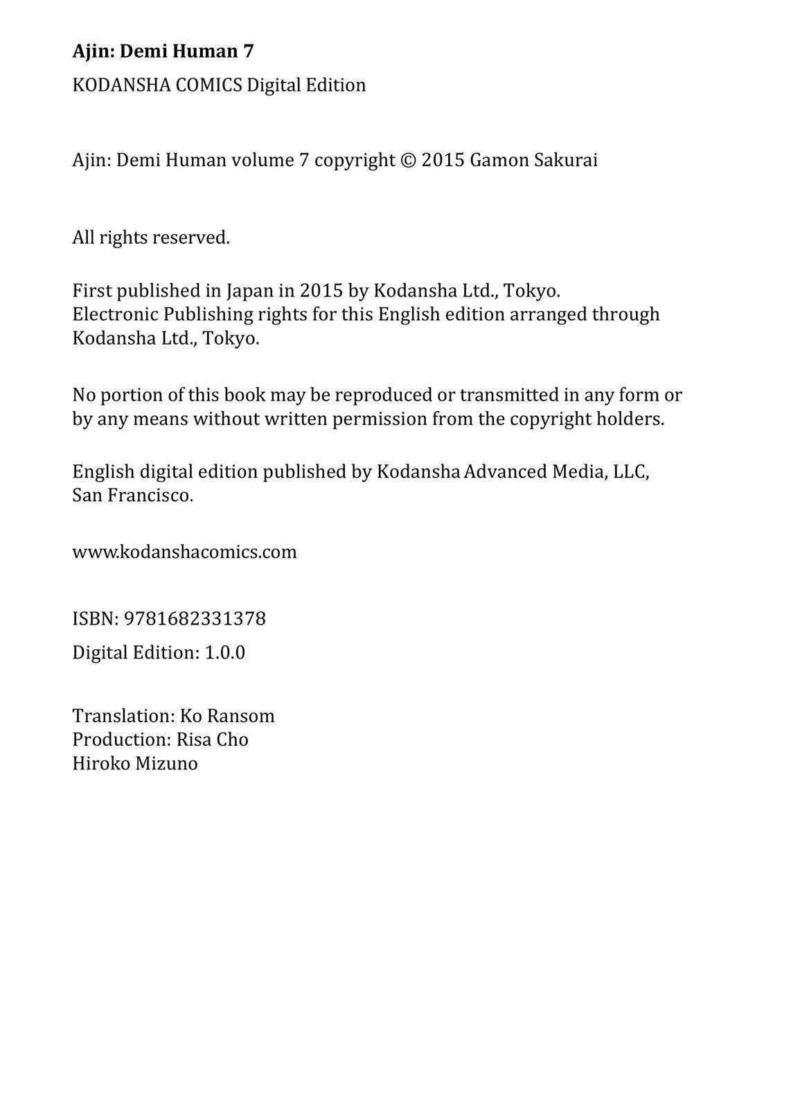 Read Ajin_ Demi Human EN Manga Online