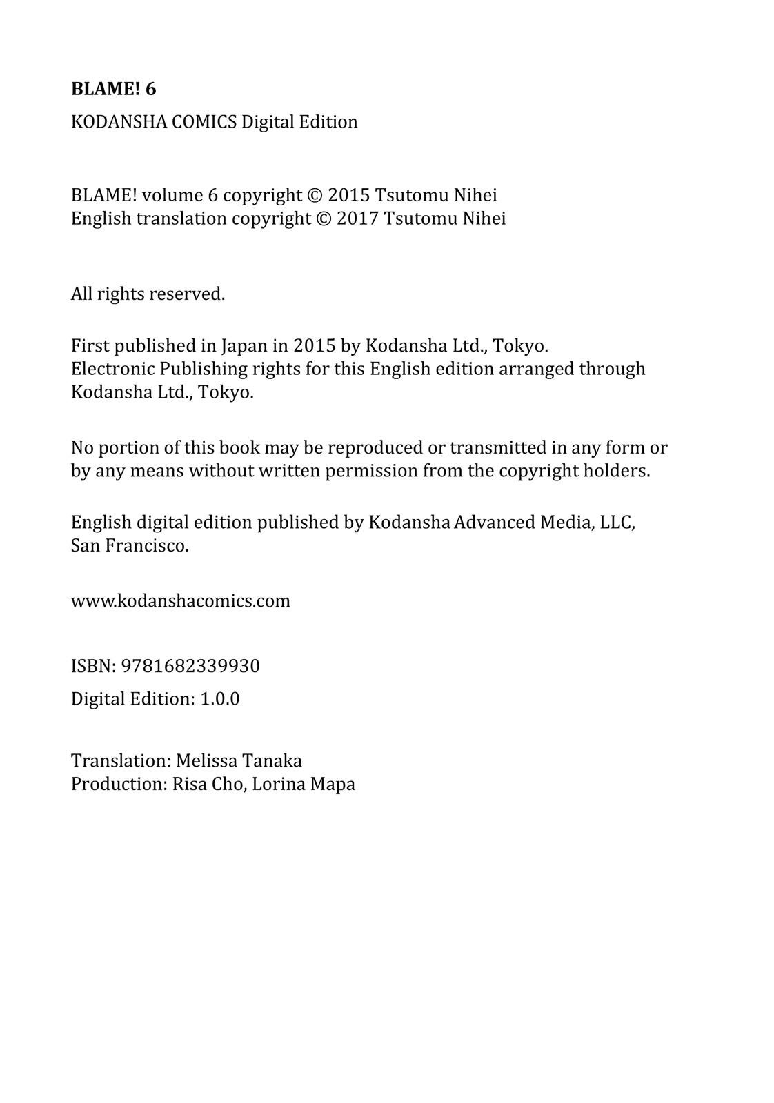 Read Blame! EN Manga Online