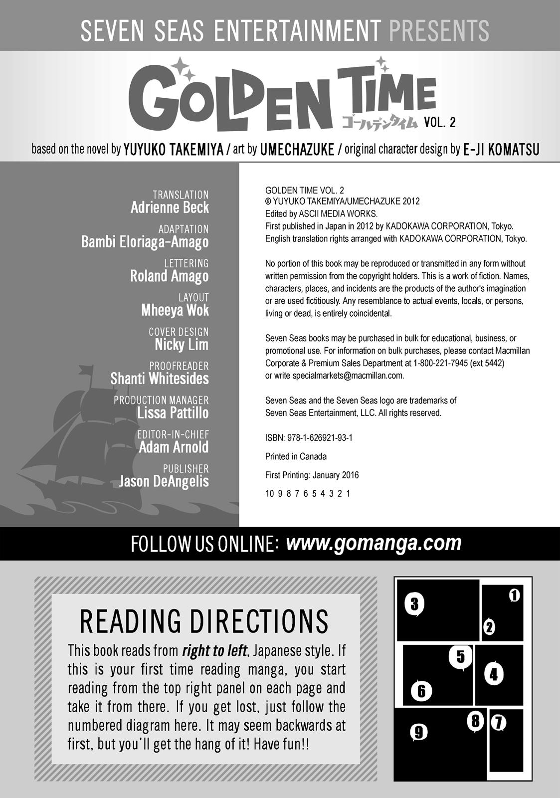 Read Golden Time EN Manga Online