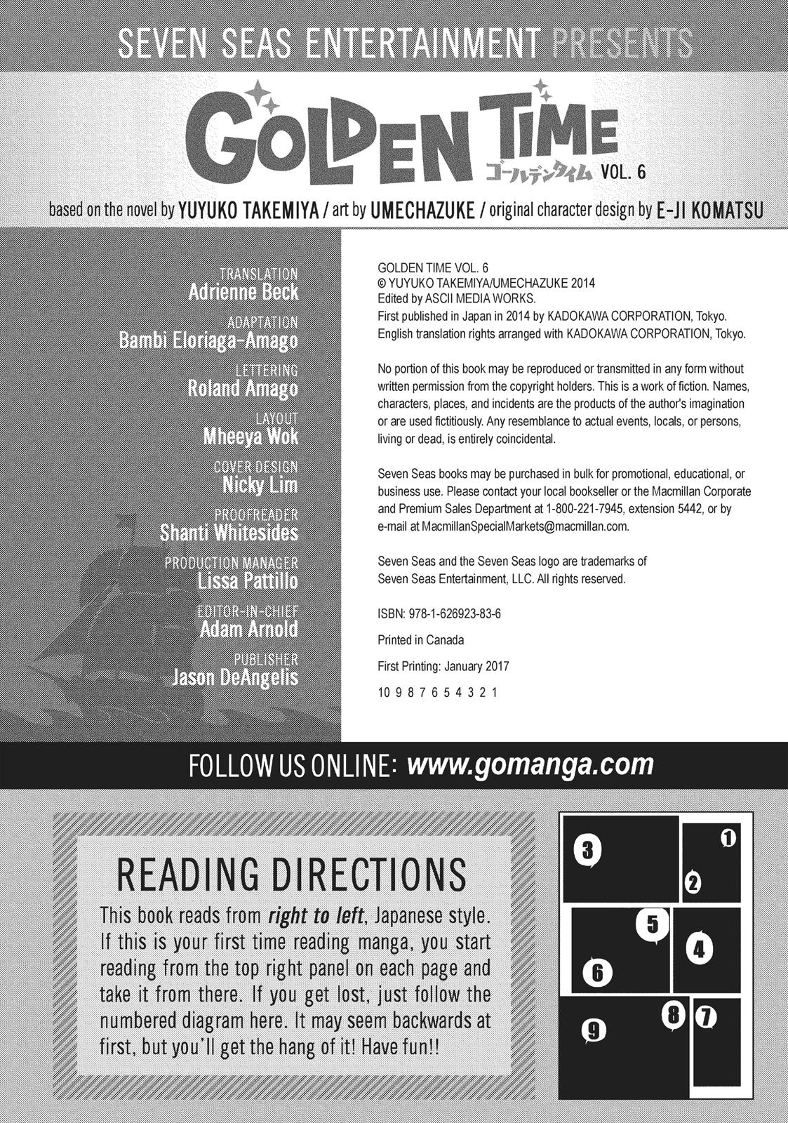 Read Golden Time EN Manga Online