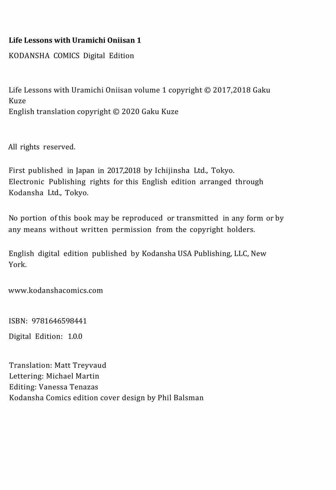 Read Life Lessons with Uramichi Oniisan EN Manga Online